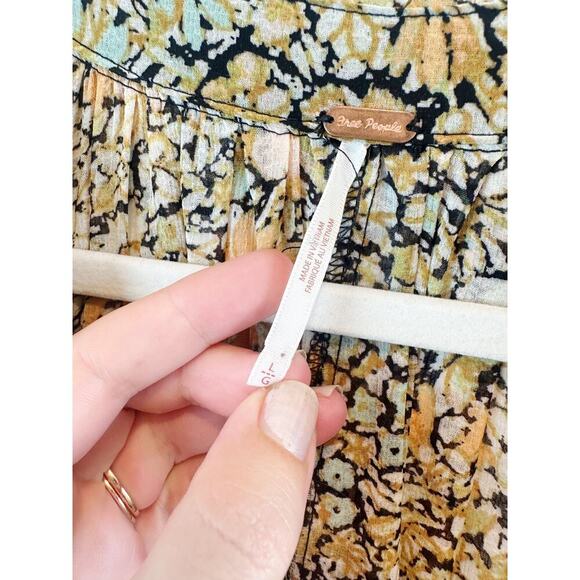 Free People Floral Maxi Dress - Yellow and Blue - Picture 6 of 16